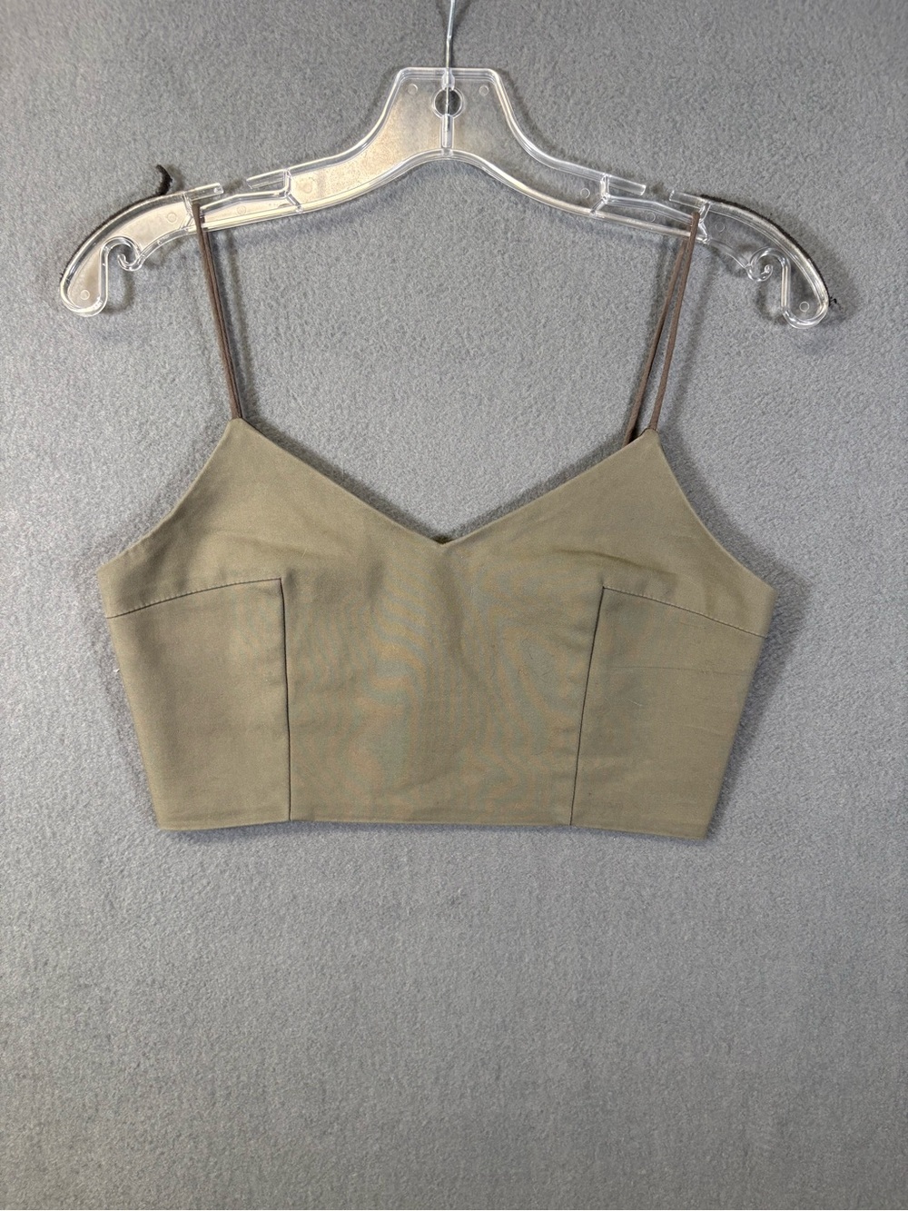Faith And Love Women’s Olive Green Cropped Camisole Top Sz. 8